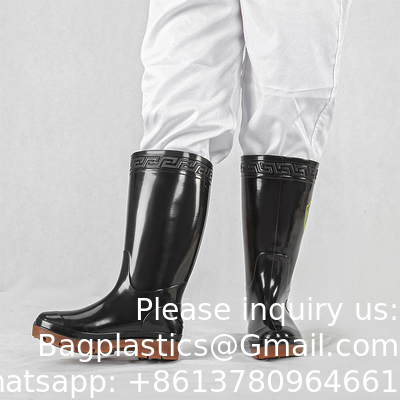 Anti-Slip Outdoor Work Rubber Boots High Heel Standard Custom Logo Waterproof Men Women Pvc Rain Boots Fisherman Boots