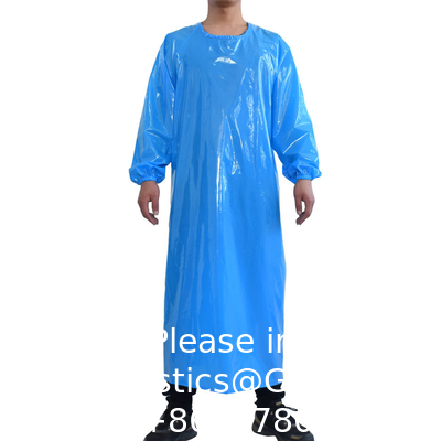 Waterproof And Oil-Proof Food-Grade TPU Long Sleeve Apron Thickened pvc waterproof oil resistant long sleeve apron