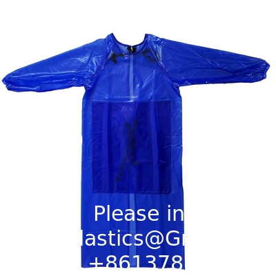 Eco-Friendly Waterproof Long Sleeve Protective Overalls Custom PVC/TPU Apron Eco-friendly Food Processing apron