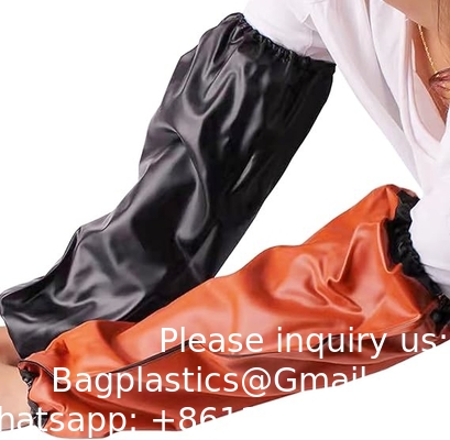 PVC Arm Sleeves Covers, Waterproof Oilproof Sleeves Protector, Protective Arm Oversleeves With Elastic Cuffs