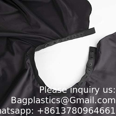 Barber Cape Large Size With Adjustable Snap Closure Waterproof Hair Cutting Salon Cape For Men, Women And Kids Black