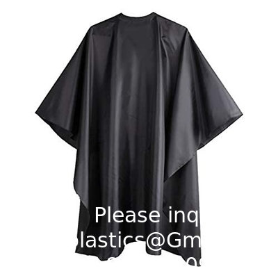 Barber Cape Large Size With Adjustable Snap Closure Waterproof Hair Cutting Salon Cape For Men, Women And Kids Black