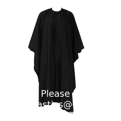 Barber Cape Large Size With Adjustable Snap Closure Waterproof Hair Cutting Salon Cape For Men, Women And Kids Black