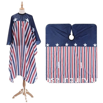 Barber Cape Large Size With Adjustable Snap Closure Waterproof Hair Cutting Salon Cape For Men, Women And Kids Black