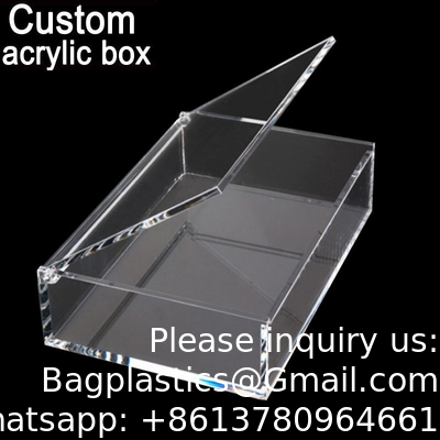 Acrylic Box Custom Clear Plexiglass Acrylic Display 5side Box Sliding Lid Poke Poking Mon Card Booster Display