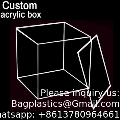 Acrylic Box Custom Clear Plexiglass Acrylic Display 5side Box Sliding Lid Poke Poking Mon Card Booster Display