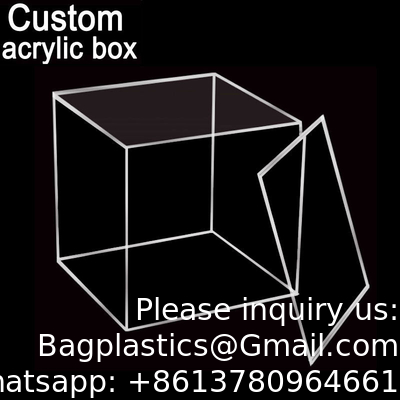 Acrylic Box Custom Clear Plexiglass Acrylic Display 5side Box Sliding Lid Poke Poking Mon Card Booster Display