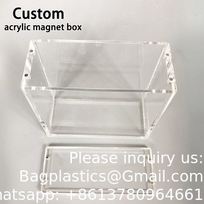 Acrylic Box Custom Clear Plexiglass Acrylic Display 5side Box Sliding Lid Poke Poking Mon Card Booster Display