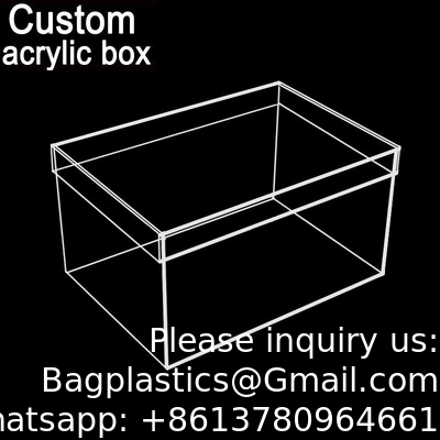 Acrylic Box Custom Clear Plexiglass Acrylic Display 5side Box Sliding Lid Poke Poking Mon Card Booster Display