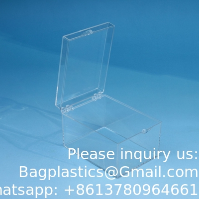Acrylic Box Custom Clear Plexiglass Acrylic Display 5side Box Sliding Lid Poke Poking Mon Card Booster Display