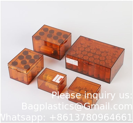 Acrylic Box Light-Proof Injection Box Medicine Packaging Box Powder Box First Aid Mannitol Light-Shielding box