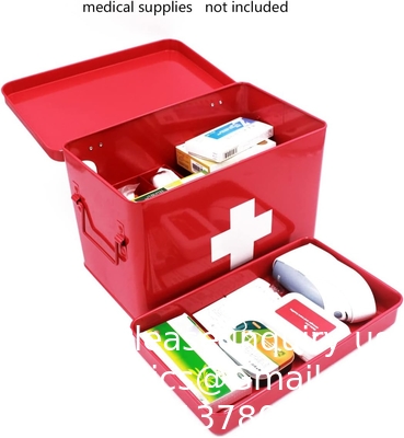 Metal First Aid Storage Box First Aid Kit medicine storage storage box Medicine Tin, Metal Medicine Storage Box