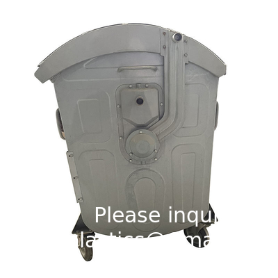 1100l 1100liter Street Outdoor Large Trash Waste Metal Galvanized Stainless Steel Garbage Can With Wheels