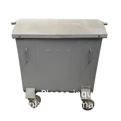 1100l 1100liter Street Outdoor Large Trash Waste Metal Galvanized Stainless Steel Garbage Can With Wheels