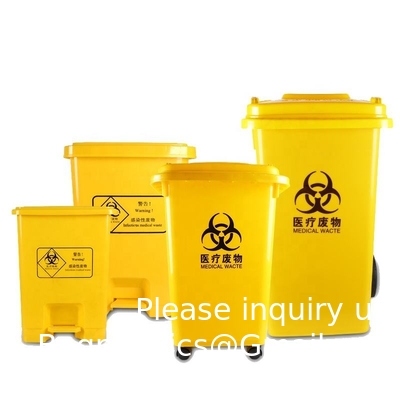 Hospital dustbin biohazard wheelie bin Plastic Products Hdpe Hazardous Waste Containers Biohazard Trash Bins