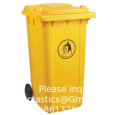 Hospital dustbin biohazard wheelie bin Plastic Products Hdpe Hazardous Waste Containers Biohazard Trash Bins
