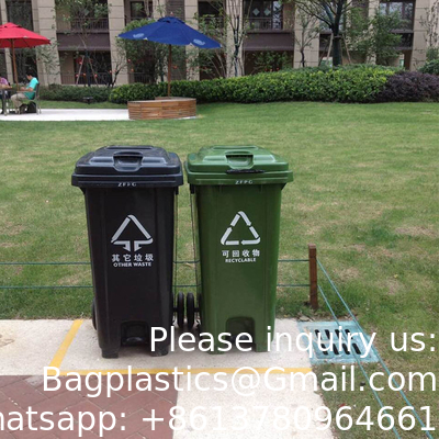 Dustbin Wheelie Trash Can 25L/70L/100L/120L/240L/360L/660L/1100L Plastic Foot Pedal Dustbin Trash Can Waste Bin