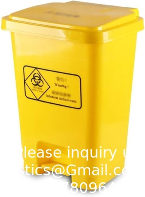 Trash Can Large Pedal In/Outdoor Dustbins Plastic Trash Can Medical Hospital Clinic Waste Recycling Compost Bins