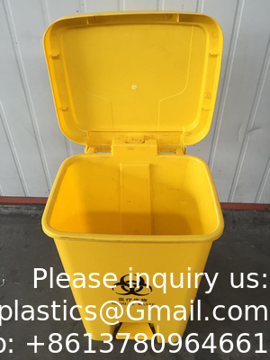 Trash Can Large Pedal In/Outdoor Dustbins Plastic Trash Can Medical Hospital Clinic Waste Recycling Compost Bins