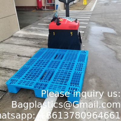 1200*1000 Industrial Three Skids Pallets Heavy Duty Euro HDPE Large Stackable Four Way Customize Plastic Pallet