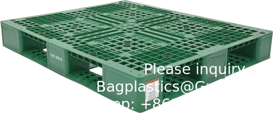 1200*1000 Industrial Three Skids Pallets Heavy Duty Euro HDPE Large Stackable Four Way Customize Plastic Pallet