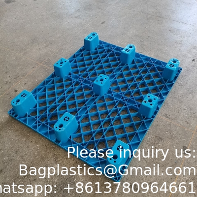 1200*1000 Industrial Three Skids Pallets Heavy Duty Euro HDPE Large Stackable Four Way Customize Plastic Pallet