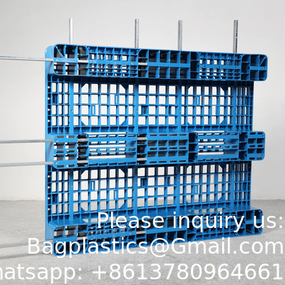 1200*1000 Industrial Three Skids Pallets Heavy Duty Euro HDPE Large Stackable Four Way Customize Plastic Pallet