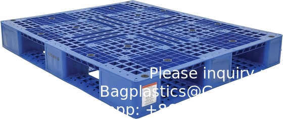 1200*1000 Industrial Three Skids Pallets Heavy Duty Euro HDPE Large Stackable Four Way Customize Plastic Pallet