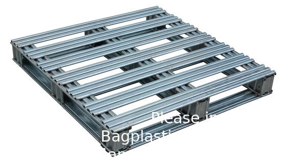Galvanized Finished Steel Pallet, Uniform Floor Static Capacity 8000 Lb, Uniform Fork Dynamic Capacity 4000 Lb