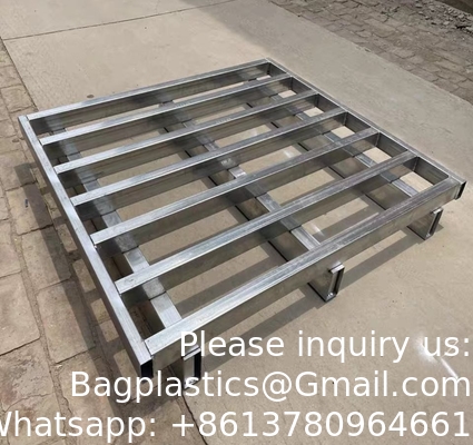 Galvanized Finished Steel Pallet, Uniform Floor Static Capacity 8000 Lb, Uniform Fork Dynamic Capacity 4000 Lb