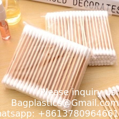 Wooden Stick Cotton Swabs Disposable Disinfect Cotton Swab Buds Green Environment Swab Sticks