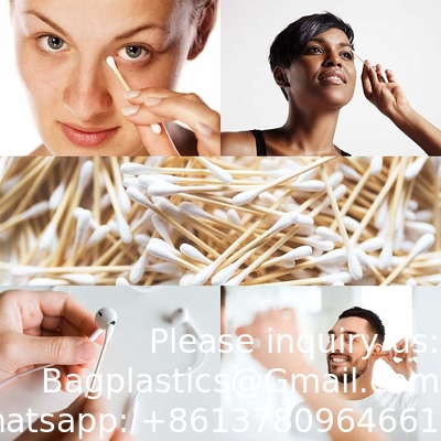 Wooden Stick Cotton Swabs Disposable Disinfect Cotton Swab Buds Green Environment Swab Sticks
