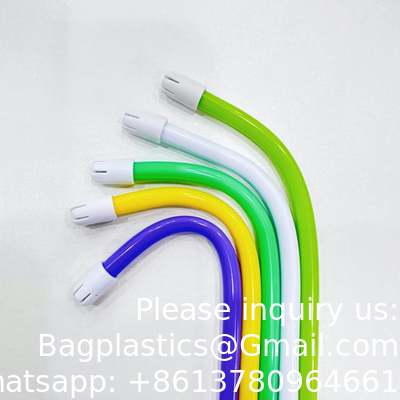 Wholesale Colorful Clear Suction Tips Aspirator Tube Disposable Dental Saliva Ejectors Bendable