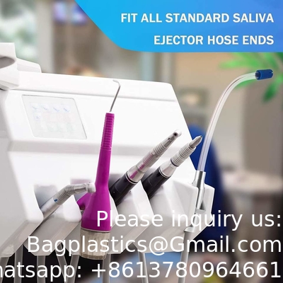 Saliva Ejectors High Quality Colorful Transparent Evacuation Surgical Suction Tips Disposable Dental Saliva Ejector