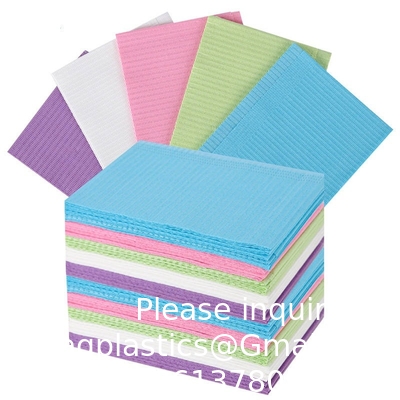 Colorful Quality Dental Bibs 3ply Waterproof Absorbent Patient Medical Comfortable Disposable Dental Bib