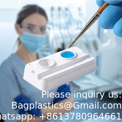Dental Materials Blending Wells 2/4 Wells Disposable Mixing Trays ECO-Friendly Plastic Dental Mixing Wells