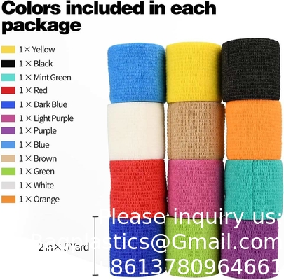Kinesiology Elastic Athletic Crepe Sport Tape Disinfection Skin Color Pet Bandage Cohensive Self Adhesive Bandage