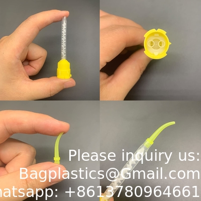 Dental Disposable Intral Oral Tip Dentist Tool Yellow Color Impression Mixing Tips OEM Wholesale