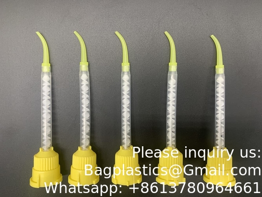 Dental Disposable Intral Oral Tip Dentist Tool Yellow Color Impression Mixing Tips OEM Wholesale