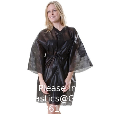 Disposable Nonwoven Kimono Men &amp; Women Bathrobe Kimonos Spa Hairdressing Waterproof Disposable Bathrobes
