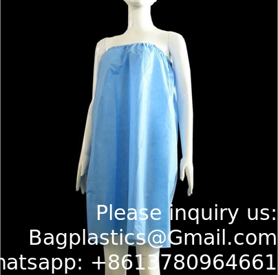 Spa Sarong Massage Gown PP Disposable Bathrobe Bath Dress Strapless For Spa Beauty Sauna