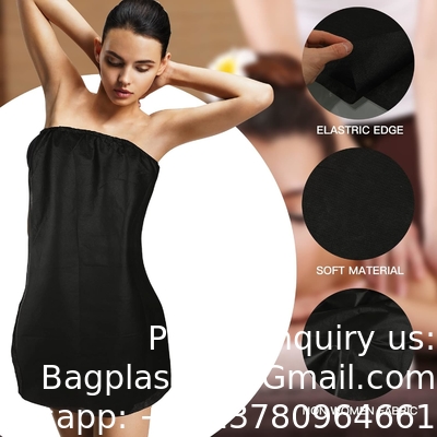 Spa Sarong Massage Gown PP Disposable Bathrobe Bath Dress Strapless For Spa Beauty Sauna