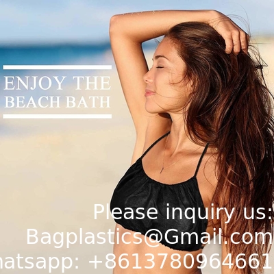 Hotel Beach Bra OEM High Quality One Piece Bra Black Shoulder Straps Women Sexy Disposable Non Woven Spa Bras