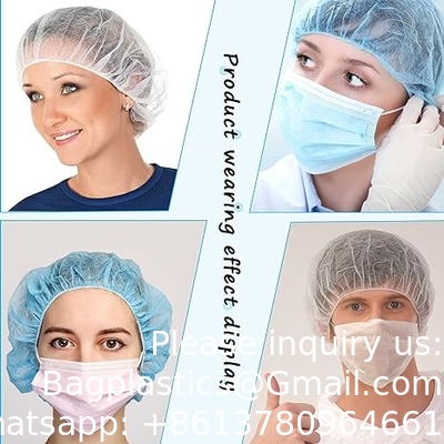 Bouffant Caps Disposable Shower Cap Custom Hotel Amenity Bath Spa Hair Cap Waterproof Disposable White Head Cap