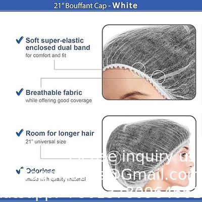 Bouffant Caps Disposable Shower Cap Custom Hotel Amenity Bath Spa Hair Cap Waterproof Disposable White Head Cap