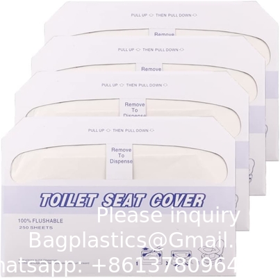 Disposable Toilet Seat Cover Flushable and Biodegradable Paper Toilet Seat Cover for Adults Kids, Great for Hotel