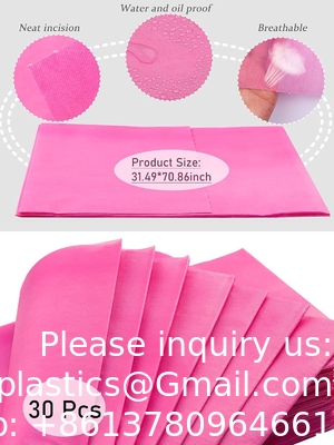 Disposable Massage Table Sheets, Waterproof Massage SPA Bed Cover Sheets 31.5&quot; X 71&quot; Non Woven Fabric Breathable