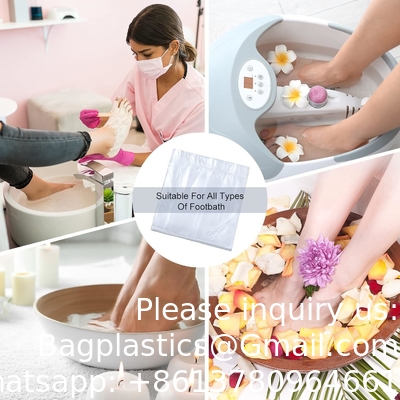 Disposable Foot Tub Liner Portable Bath Basin Bags Plastic Pedicure Spa Bags Thin Large Foot Bath Liners Disposable