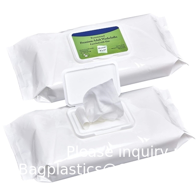 Disposable Wet Adult Wipes, 64 Pack - Pre Moistened Soft Washcloths for Elderly and Babies - Enriched with Aloe