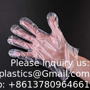 Wholesale Disposable Food Prep Hand Gloves TPE CPE HDPE Black Transparent Strength Disposable Plastic Glove